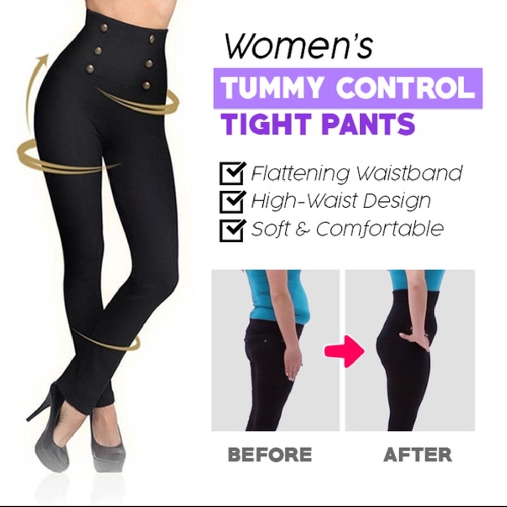 Women’s tummy control tight pants.